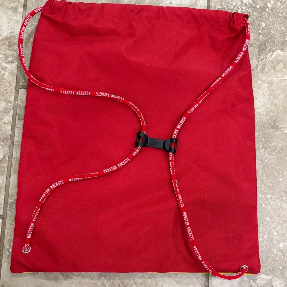 Houston Rockets FOCO Drawstring‎ Cinch Backpack Red Yellow NBA Gym Bag